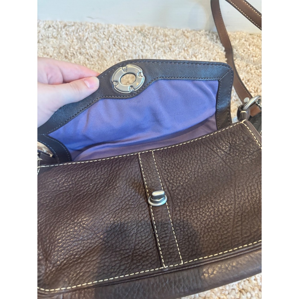Coach Legacy Crossbody Brown Pebbled Leather Turnlock Flap Bag 10888 Vintage Y2K - Picture 3 of 8